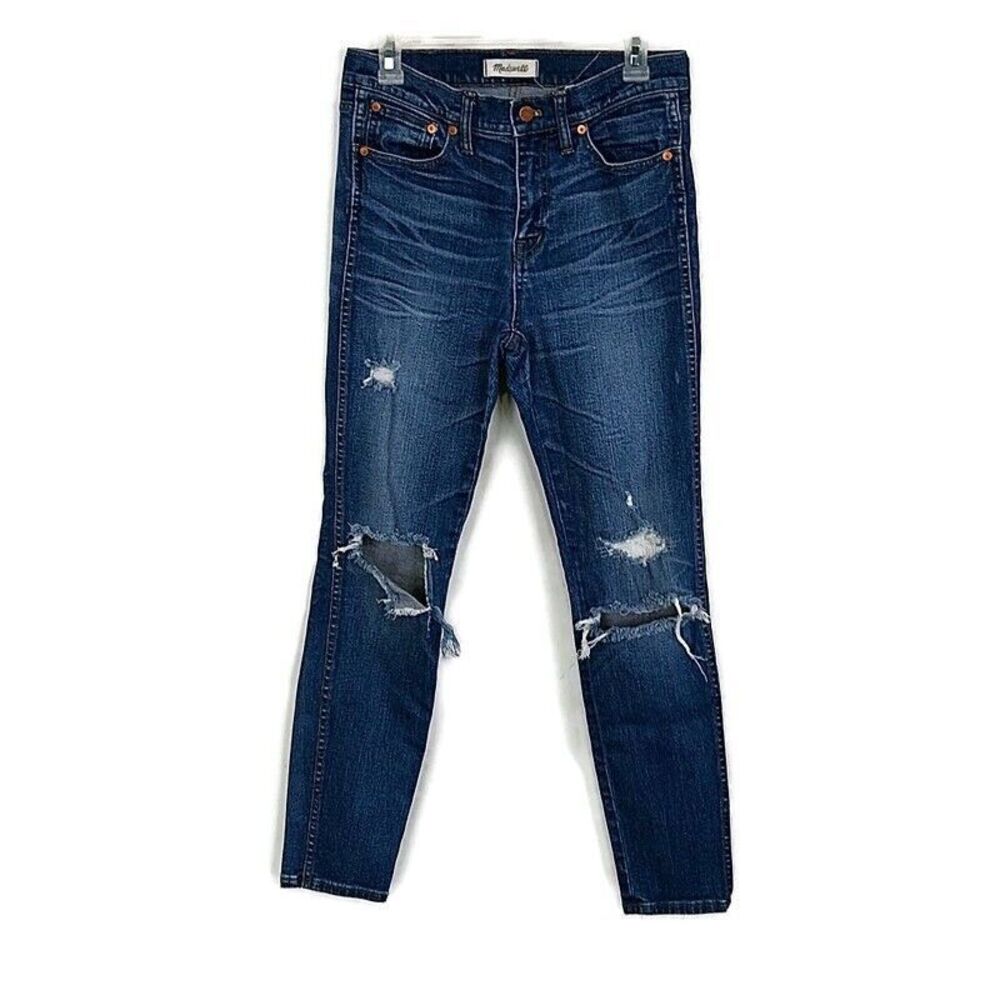 Madewell Women's Skinny Jeans - Dark Blue